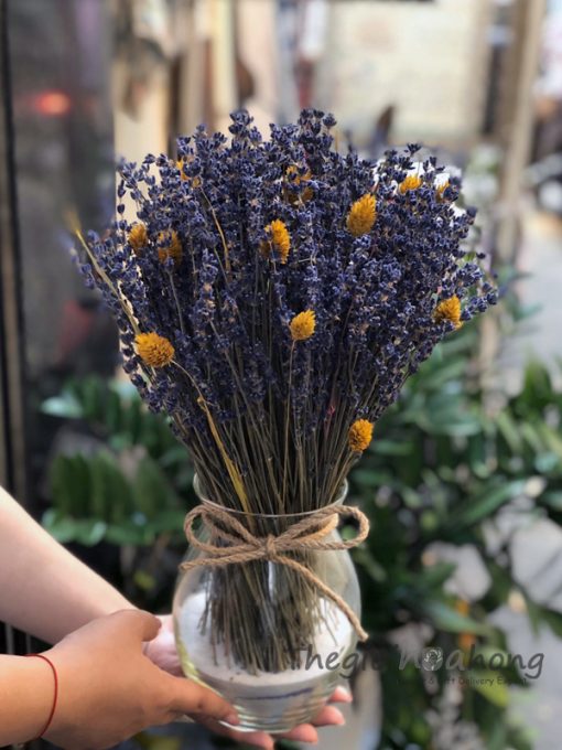 Bình hoa lavender - Oải hương khô nồng nàn
