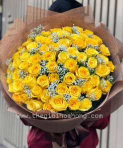 Bó 50 hoa hồng vàng - Màu nắng