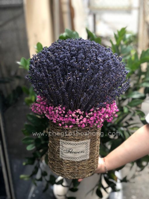 Giỏ hoa lavender - oải hương khô Darling Darling